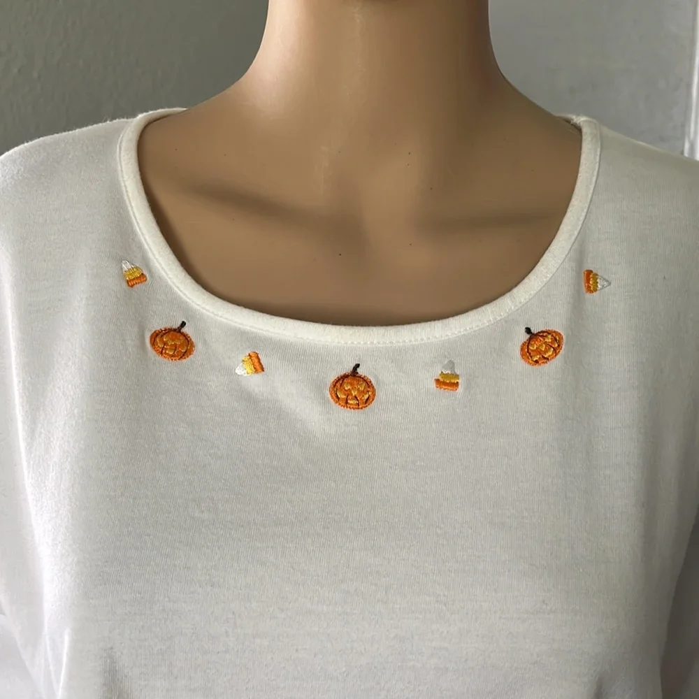 Victoria Jones Pumpkin/Candy Corn Longsleeve - Picture 3 of 13